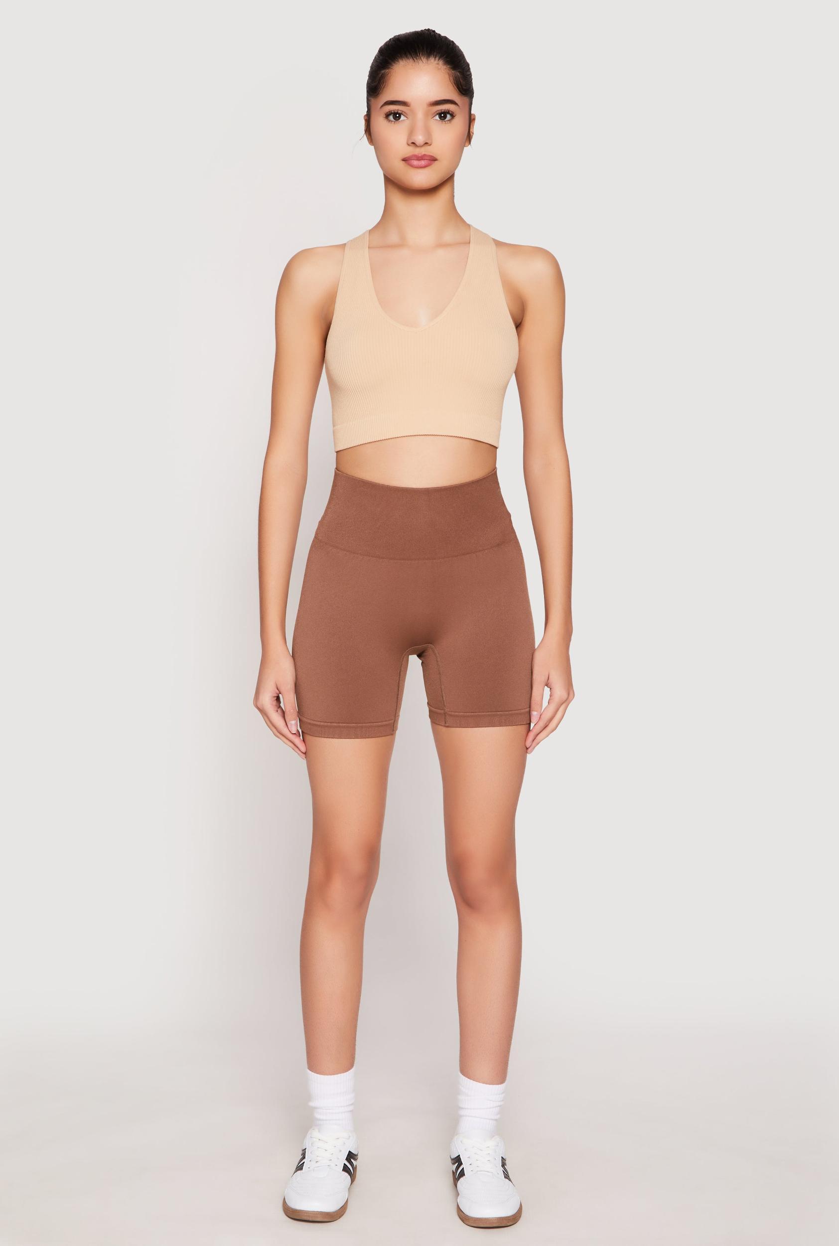 Womens Seamless High Waisted Biker Shorts Product Image