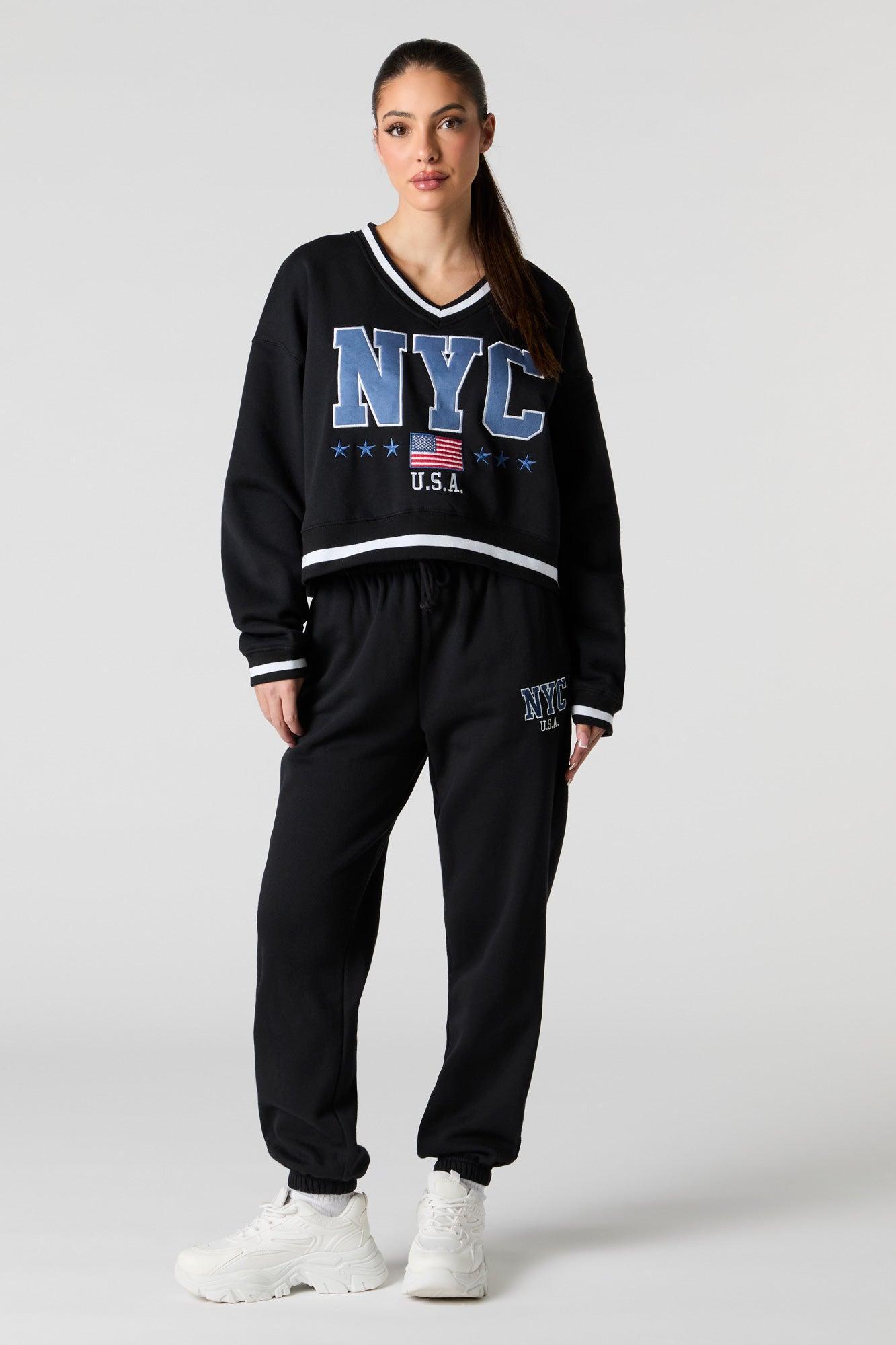 Chenille Embroidered Destination Jogger Female Product Image