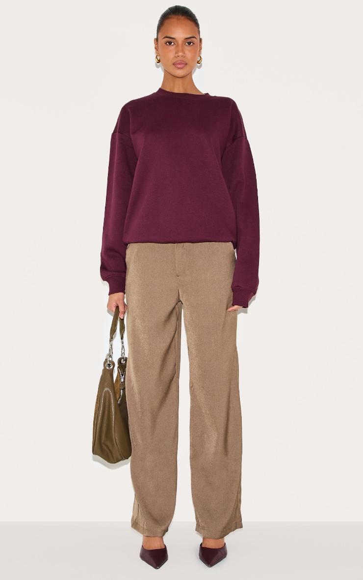 Dark Plum Oversized Sweatshirt Product Image