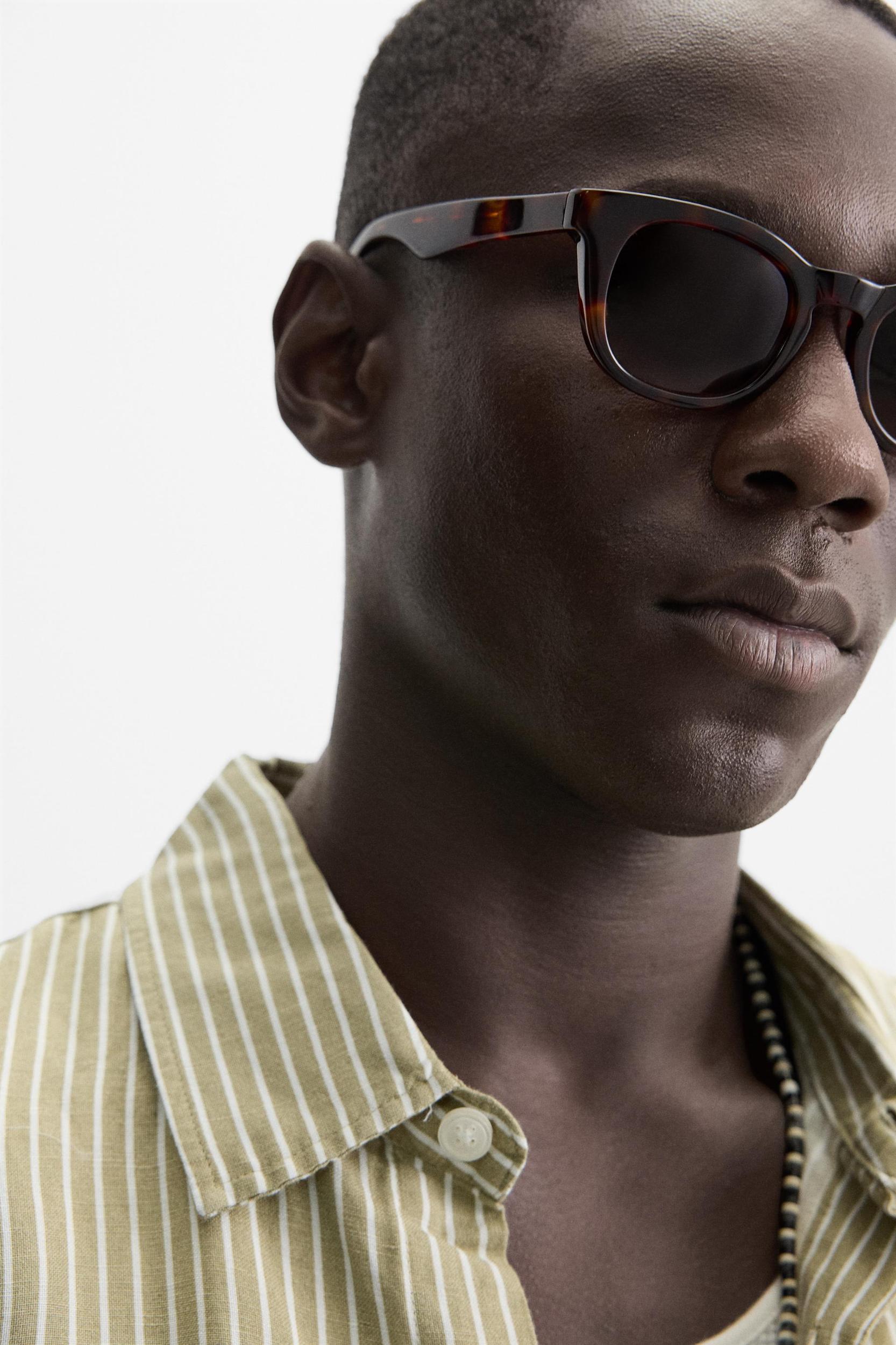 LINEN - VISCOSE STRIPED SHIRT Product Image