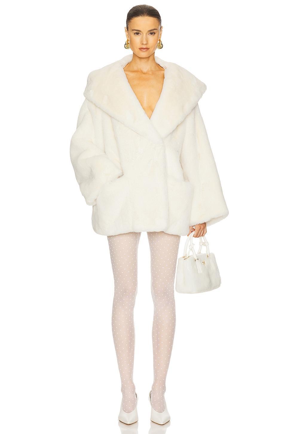 The Hooded Faux Fur Coat Helsa Product Image