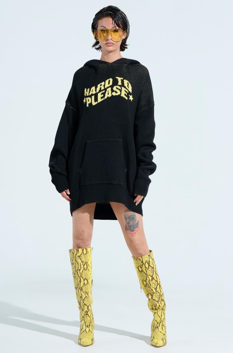 HARD TO PLEASE OVERSIZED HOODED SWEATER Product Image