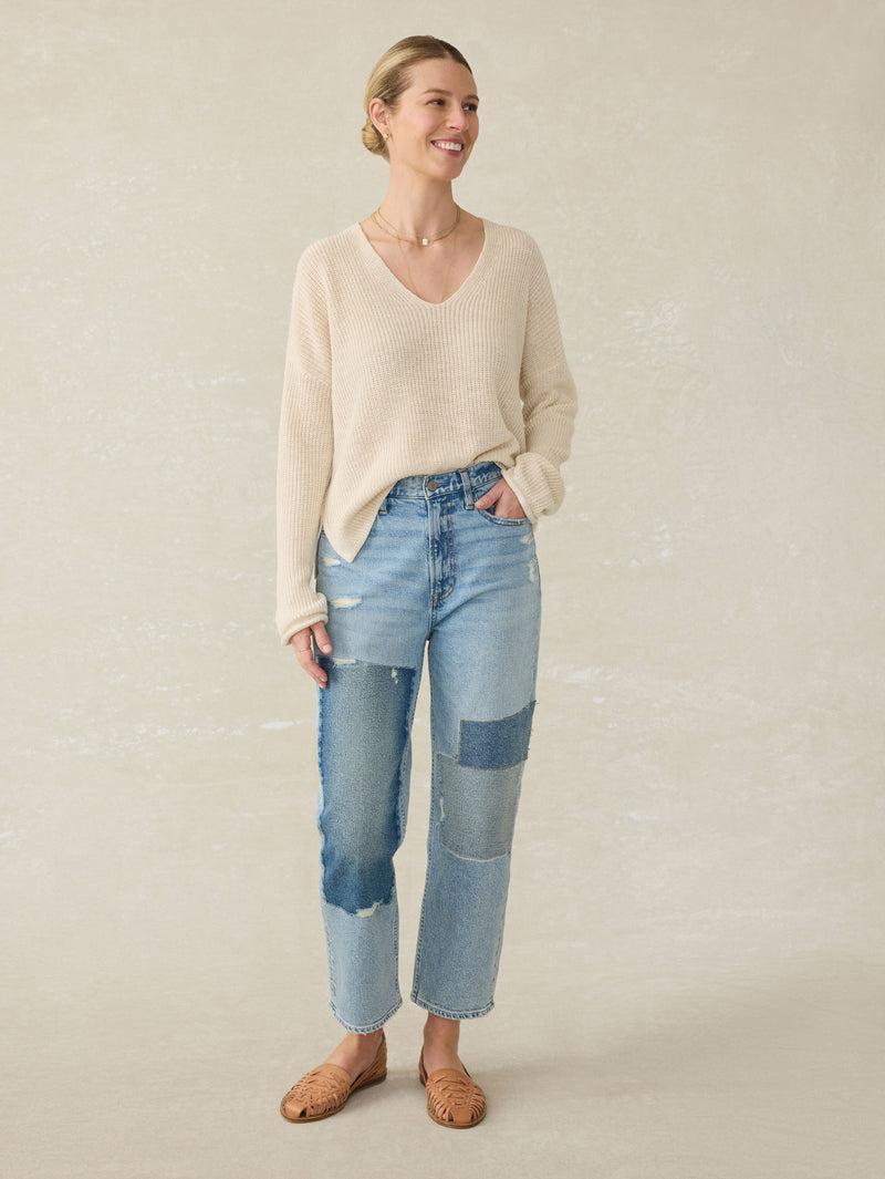 90s Crop Patchwork Jean - Heirloom Indigo Wash Product Image
