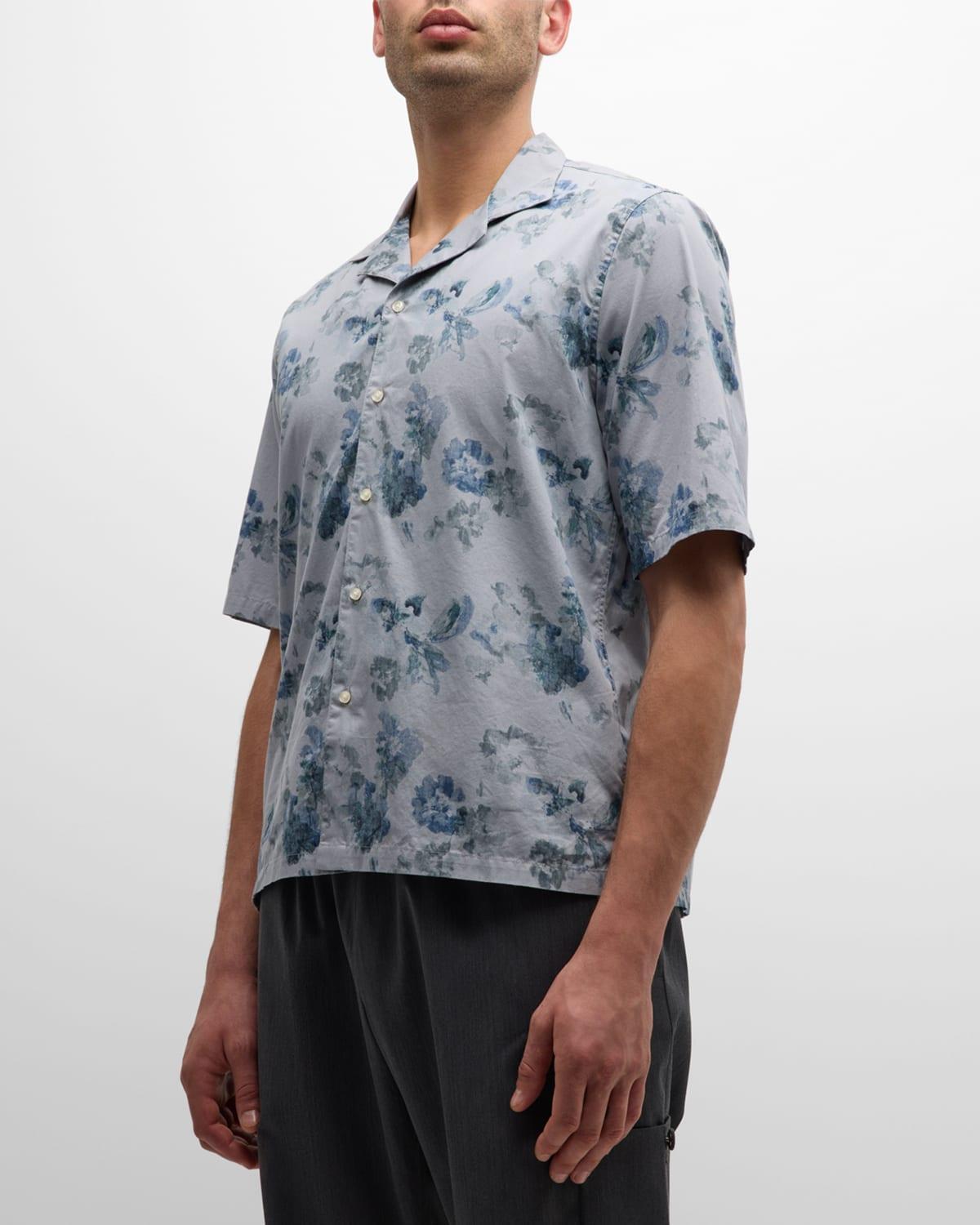 Mens Eren Flower-Print Camp Shirt Product Image