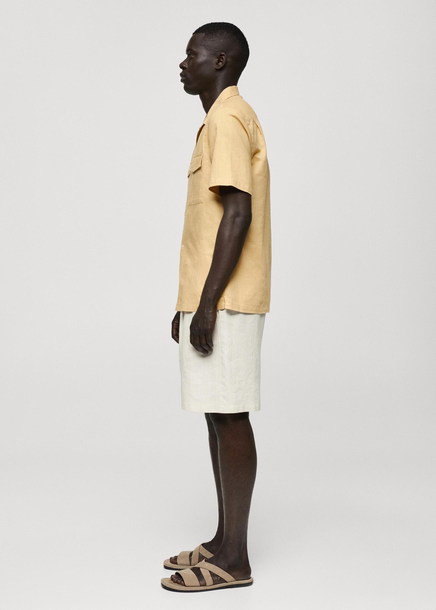 Regular-fit linen cotton shirt - Men | MANGO USA Product Image