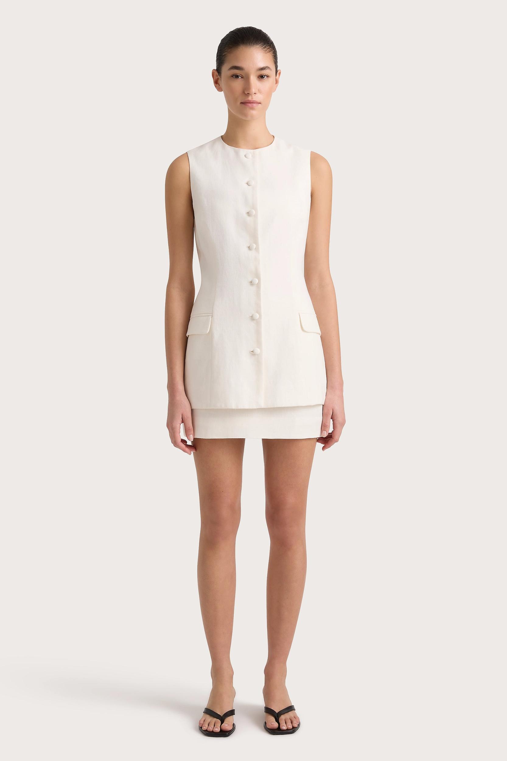 Jane Mini Skirt White Product Image