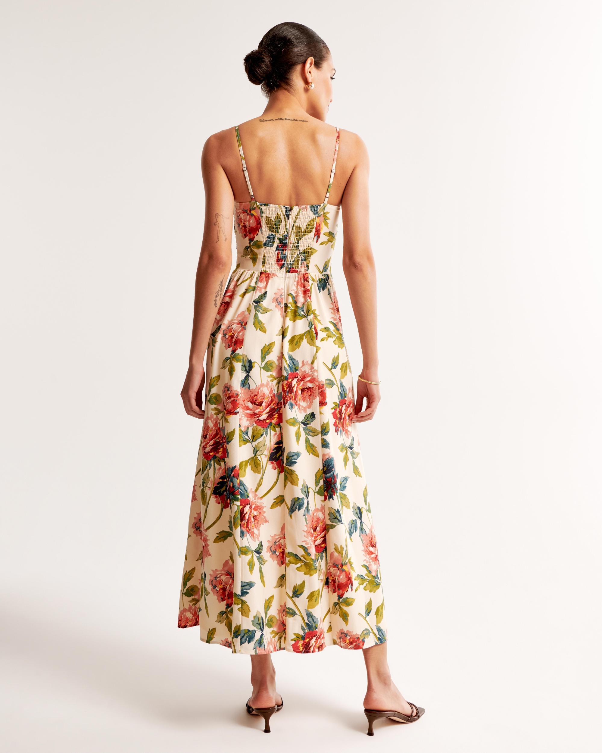 The A&F Emerson Crepe Midi Dress Product Image