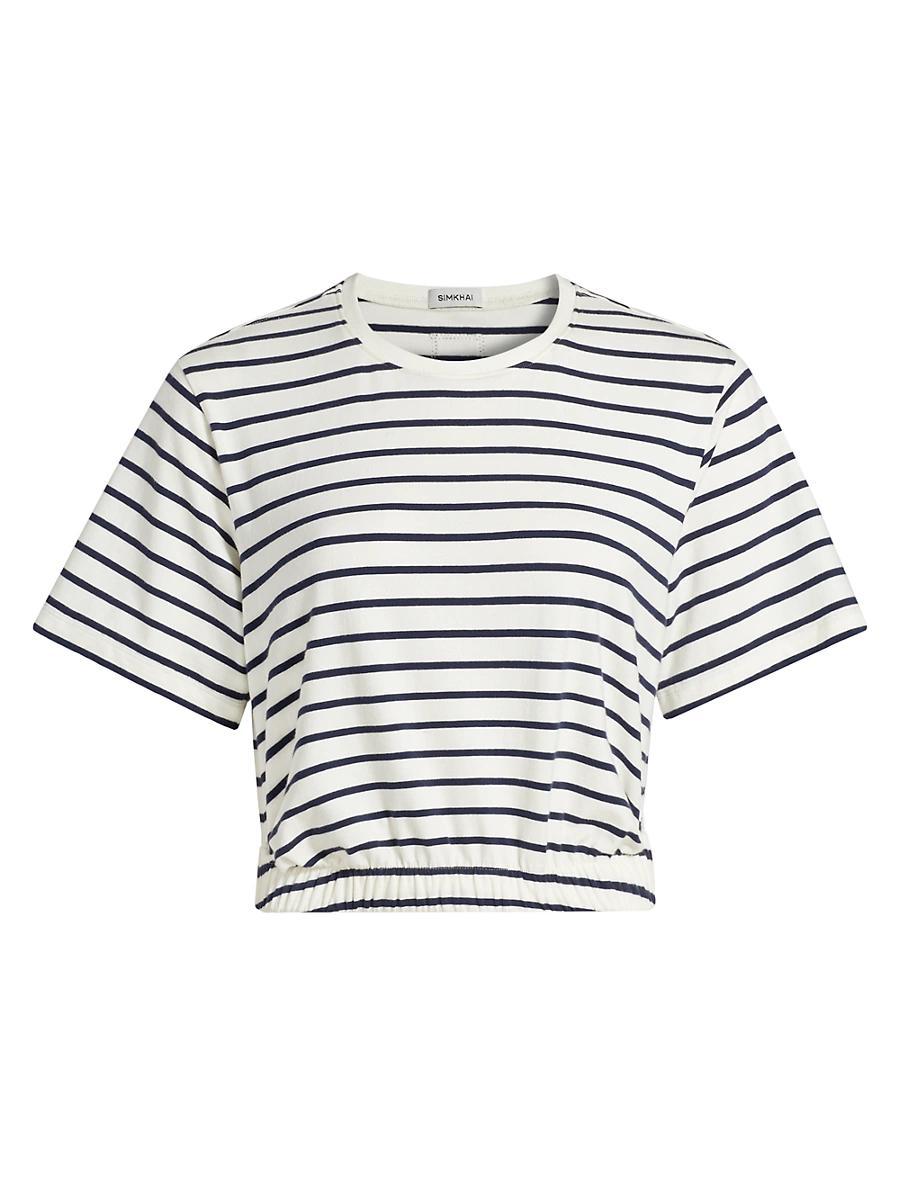 Womens Jojo Striped Crop T-Shirt Product Image