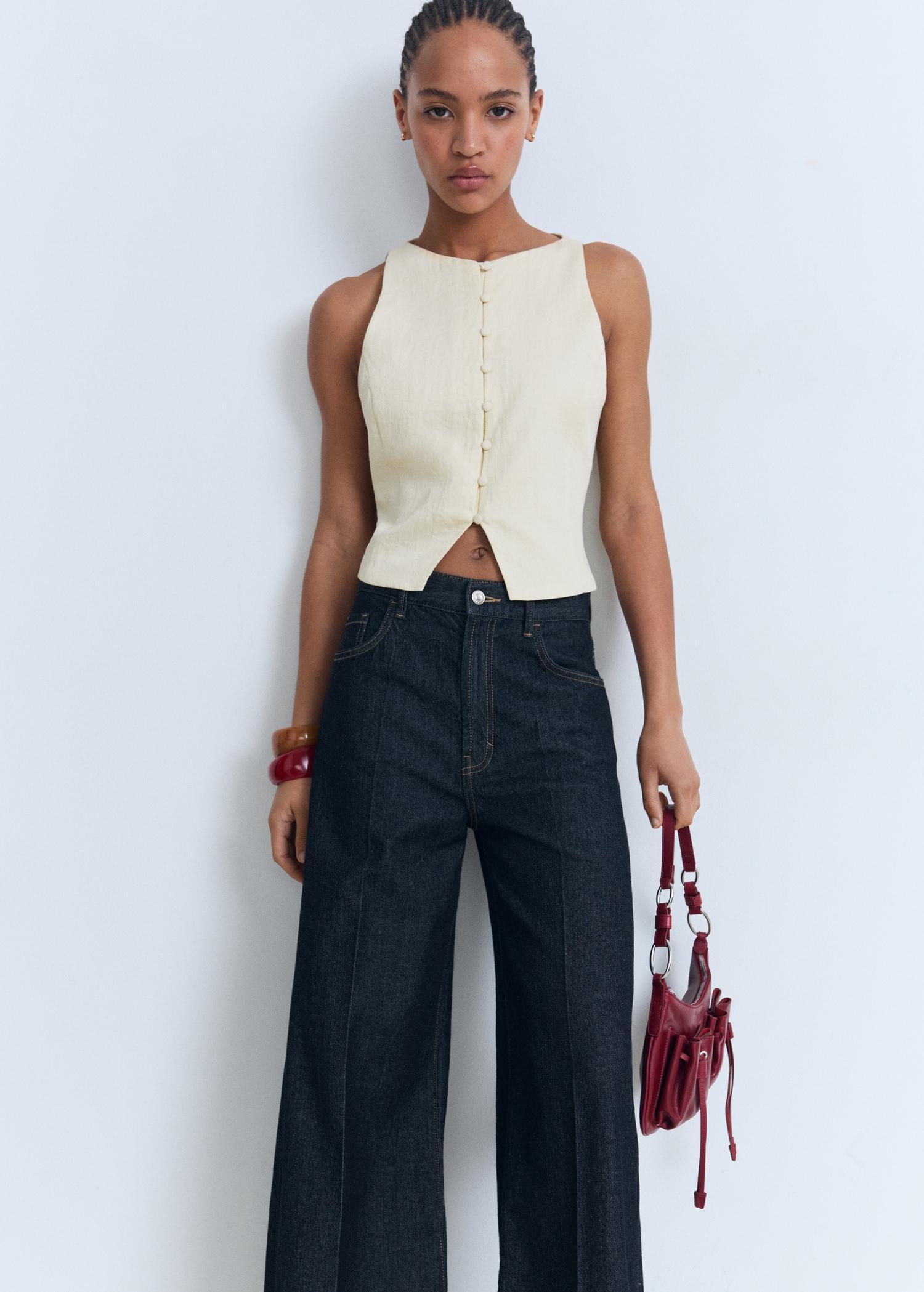 Vest with bow on the back - Women | MANGO USA Product Image