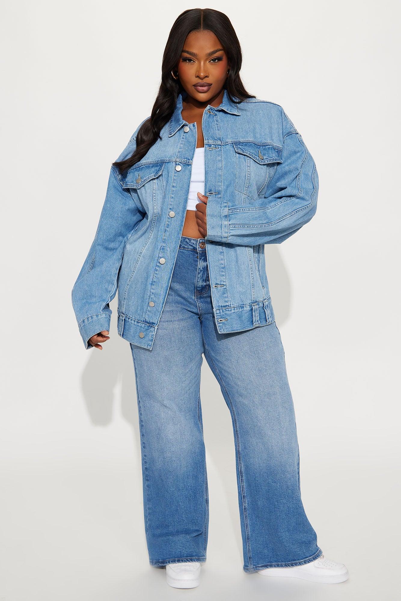 Maliyah Oversized Denim Jacket - Medium Wash Product Image