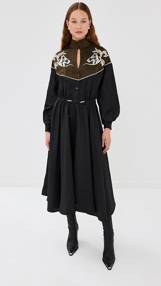 Stella Jean Embroidered Shoulder Dress | Shopbop Product Image