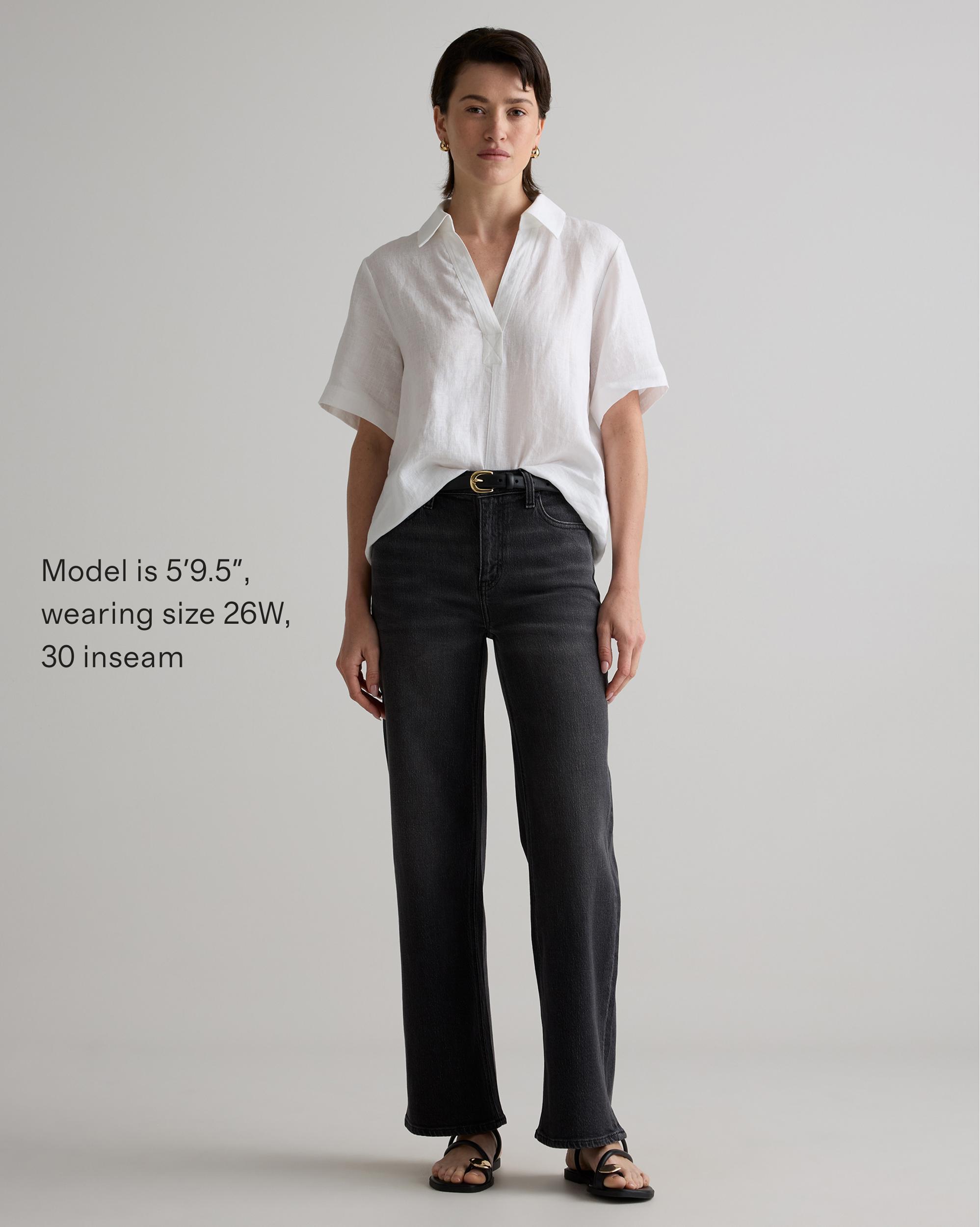 Quince | Women's Bella Stretch Relaxed Straight Jeans Organic Cotton Product Image