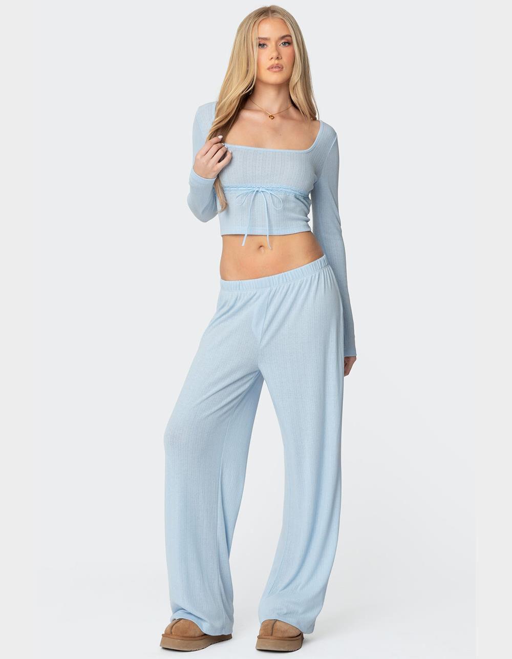 EDIKTED Ren Pointelle Pants Product Image