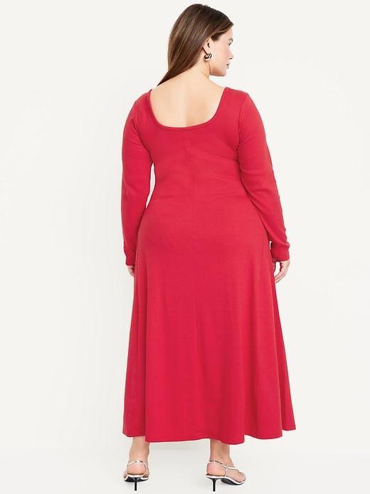 Fit &amp; Flare Ribbed Maxi Dress Product Image