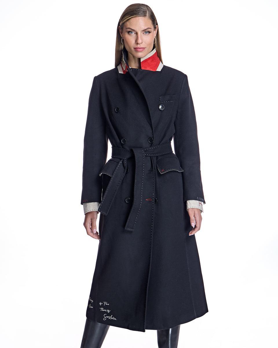 Polyblend Stitched Trench Coat Product Image