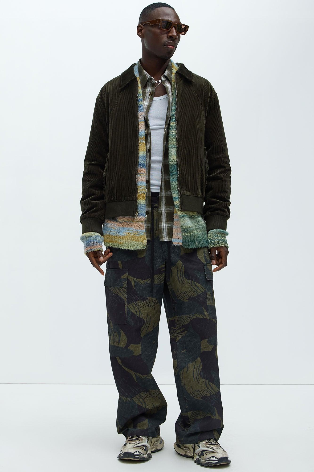 Anderson Corduroy Zip Jacket - Green Product Image