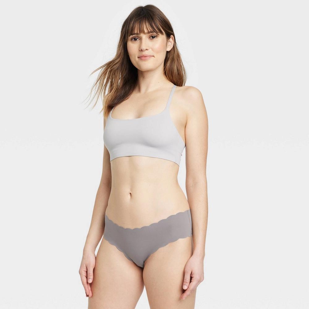 Women's Invisible Edge Cheeky Underwear with Scallop Edge - Auden™ XS: Mid Rise, Solid Pattern, Cotton Gusset Product Image