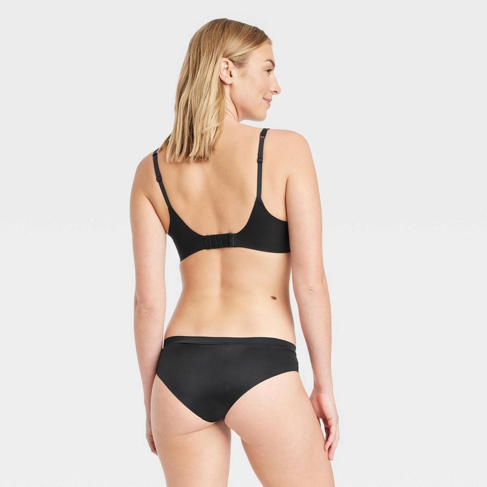 Women's Invisible Edge Cheeky Underwear with Mesh - Auden™ Black M: Mid Rise, Cotton Gusset Product Image