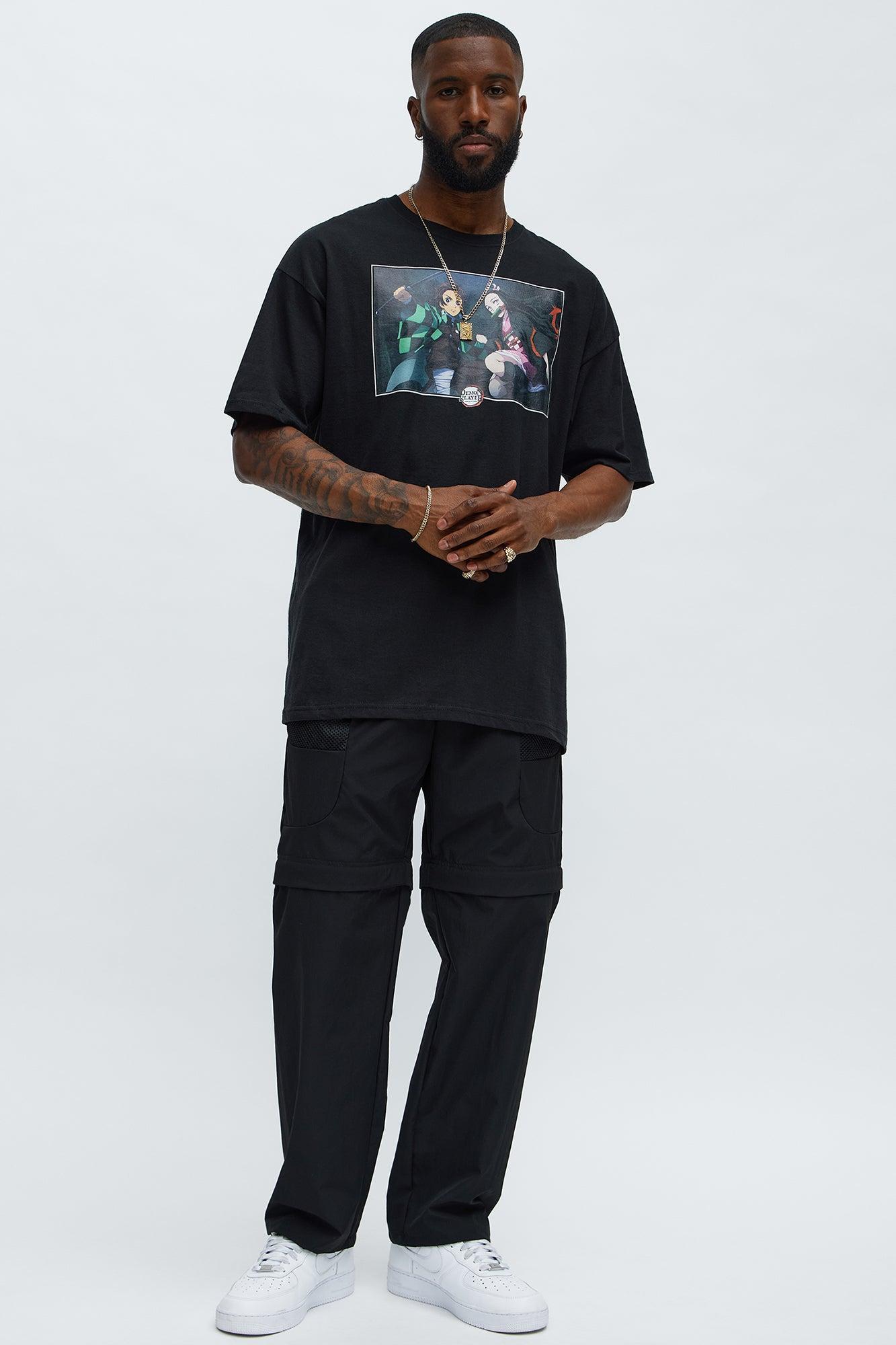Demon Slayer Tanjiro And Nezuko Short Sleeve Tee - Black Product Image