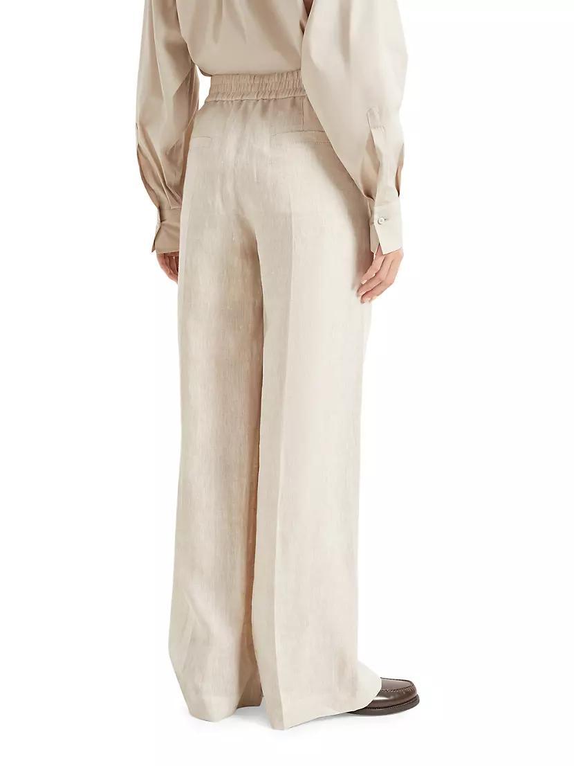 Linen Loose Track Trousers Product Image
