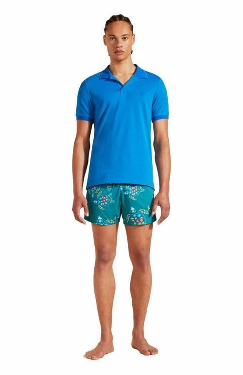 Vilebrequin Men's Changing Color Cotton Pique Polo in Palace at Nordstrom, Size Large Product Image
