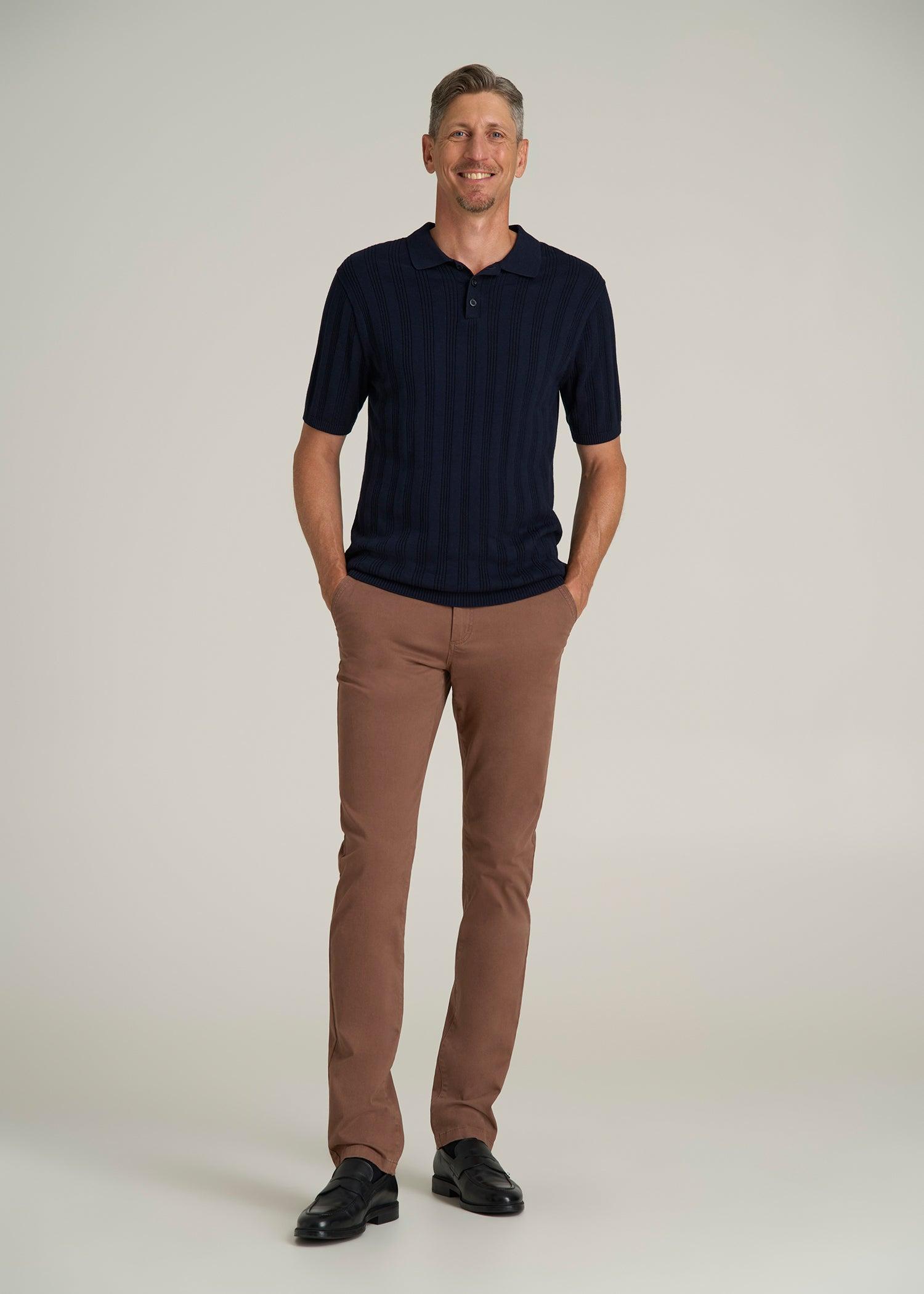 Carman TAPERED Chinos for Tall Men in Otter Brown Product Image