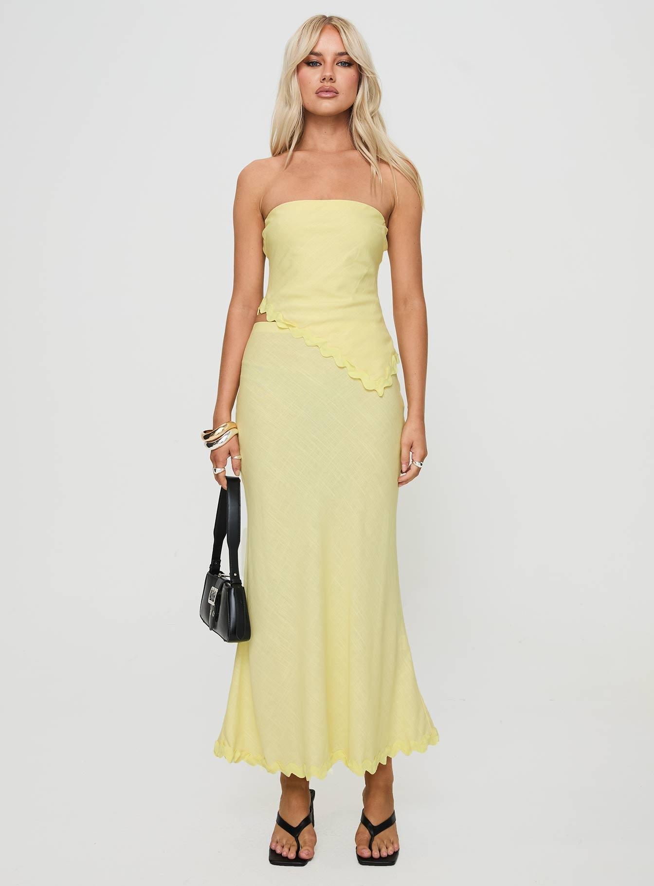 Sunburst Strapless Top Yellow Product Image