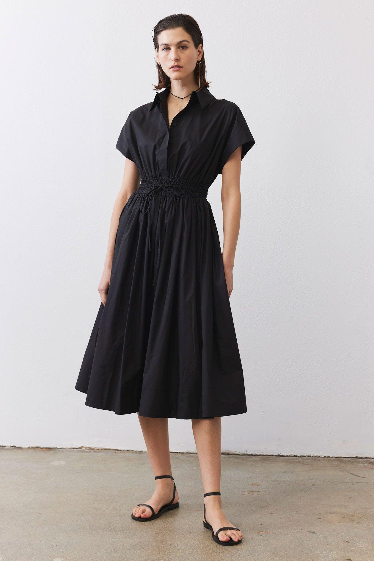 Cinched Waist Shirt Dress Product Image