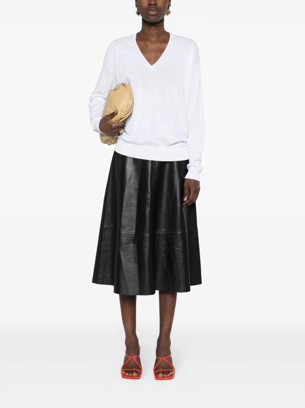 FABIANA FILIPPI Sequin-detail Cotton Jumper In White Product Image