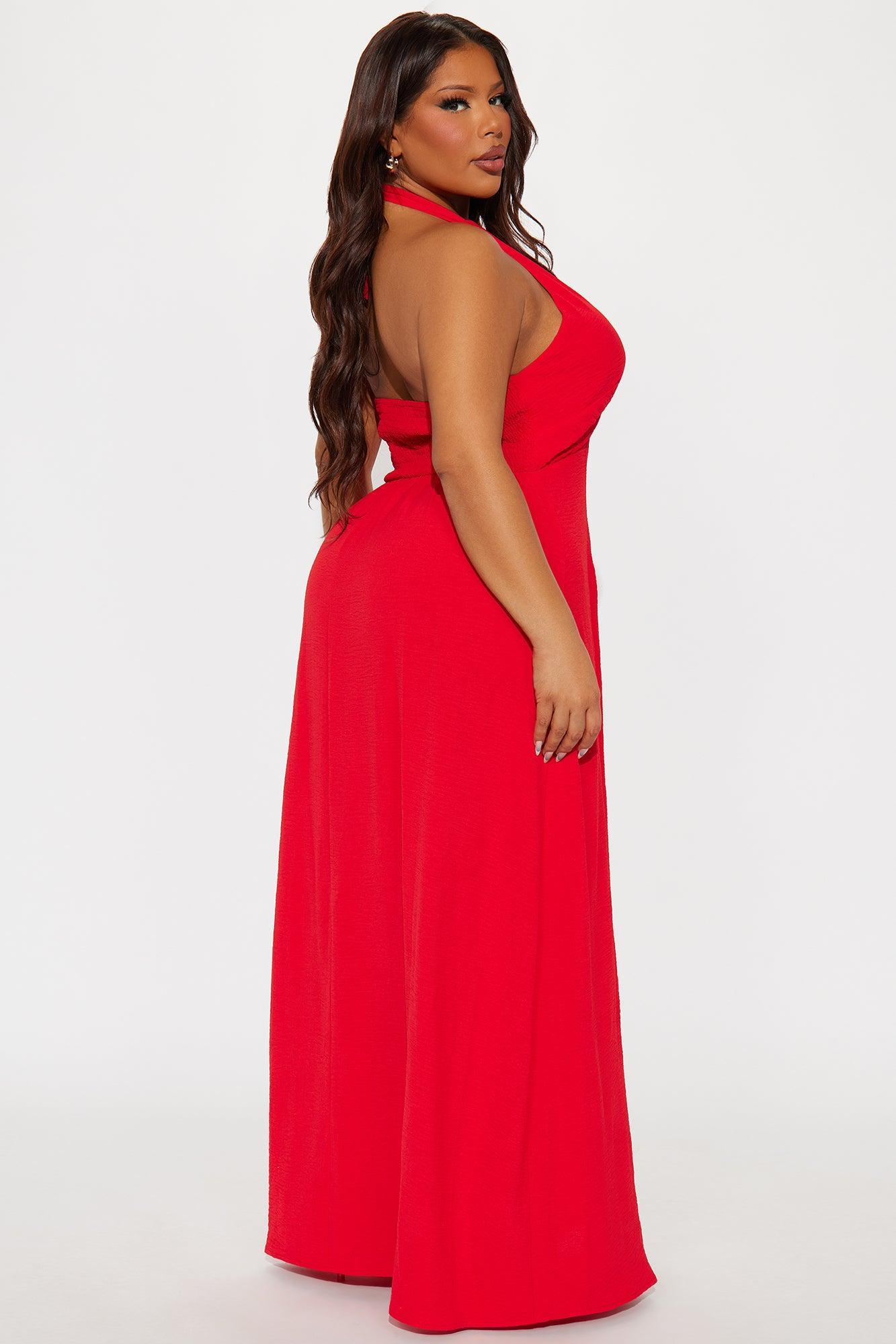 Kimberly Airflow Maxi Dress - Red Product Image