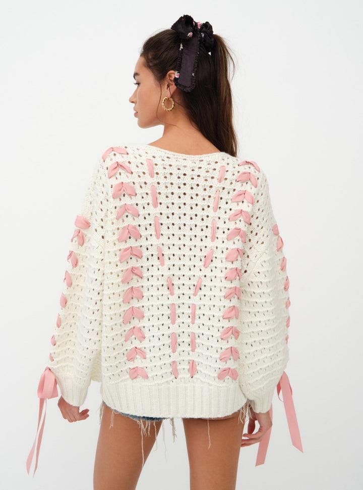 Laurel Oversized Sweater — Ivory Product Image