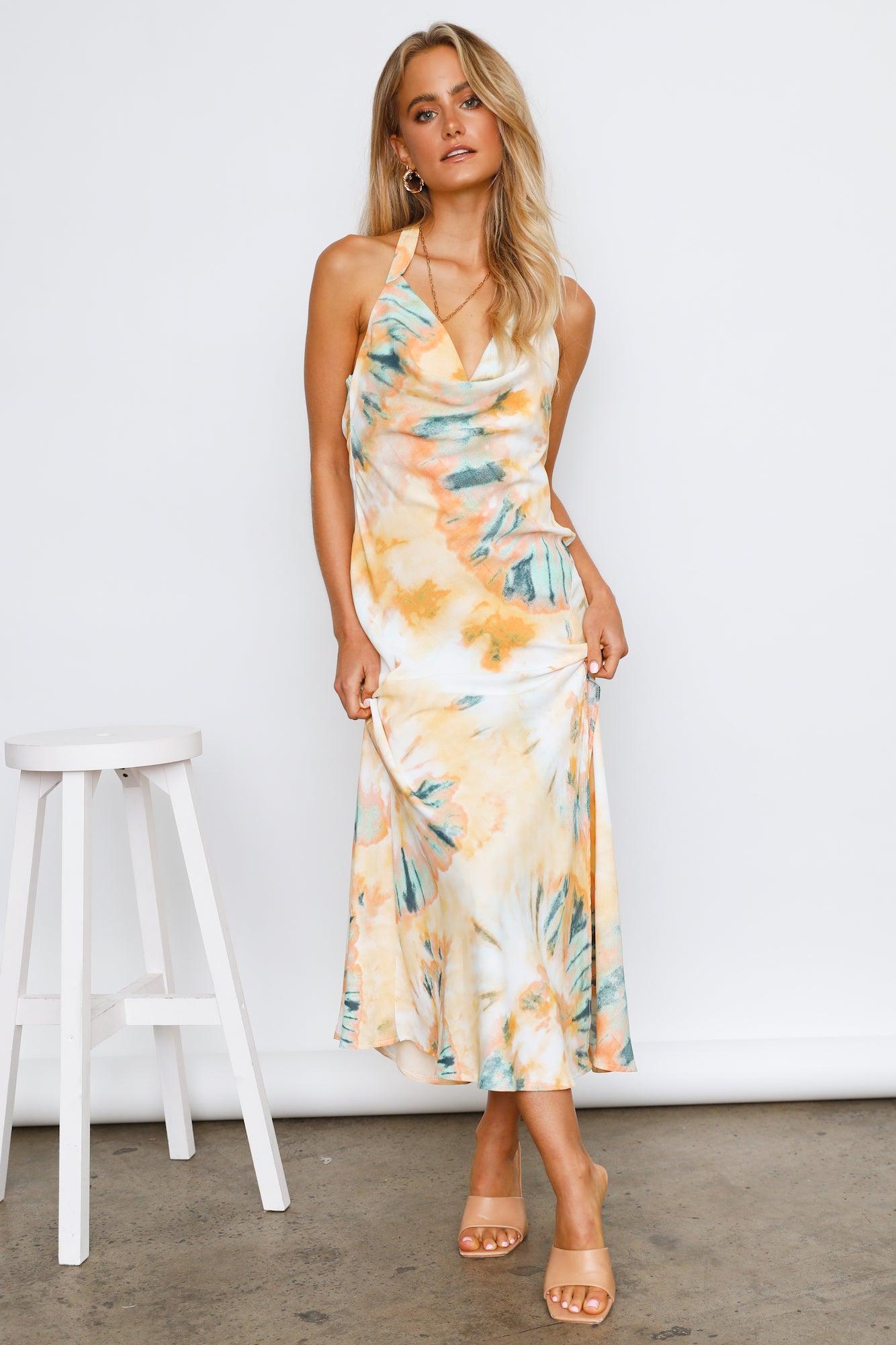 Dont Dye Midi Dress Orange Product Image