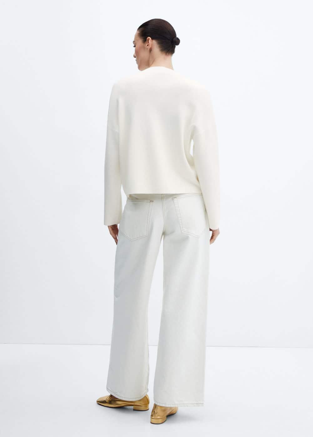 Mango Womens Perkins Neck Knitted Sweater Product Image