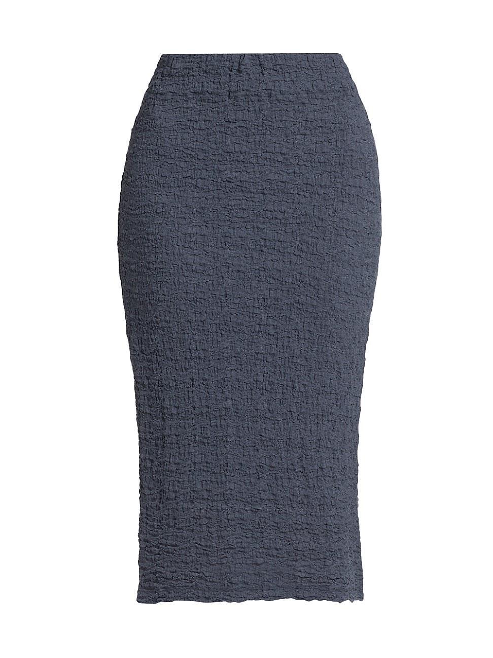 Womens Textured Midi-Skirt Product Image