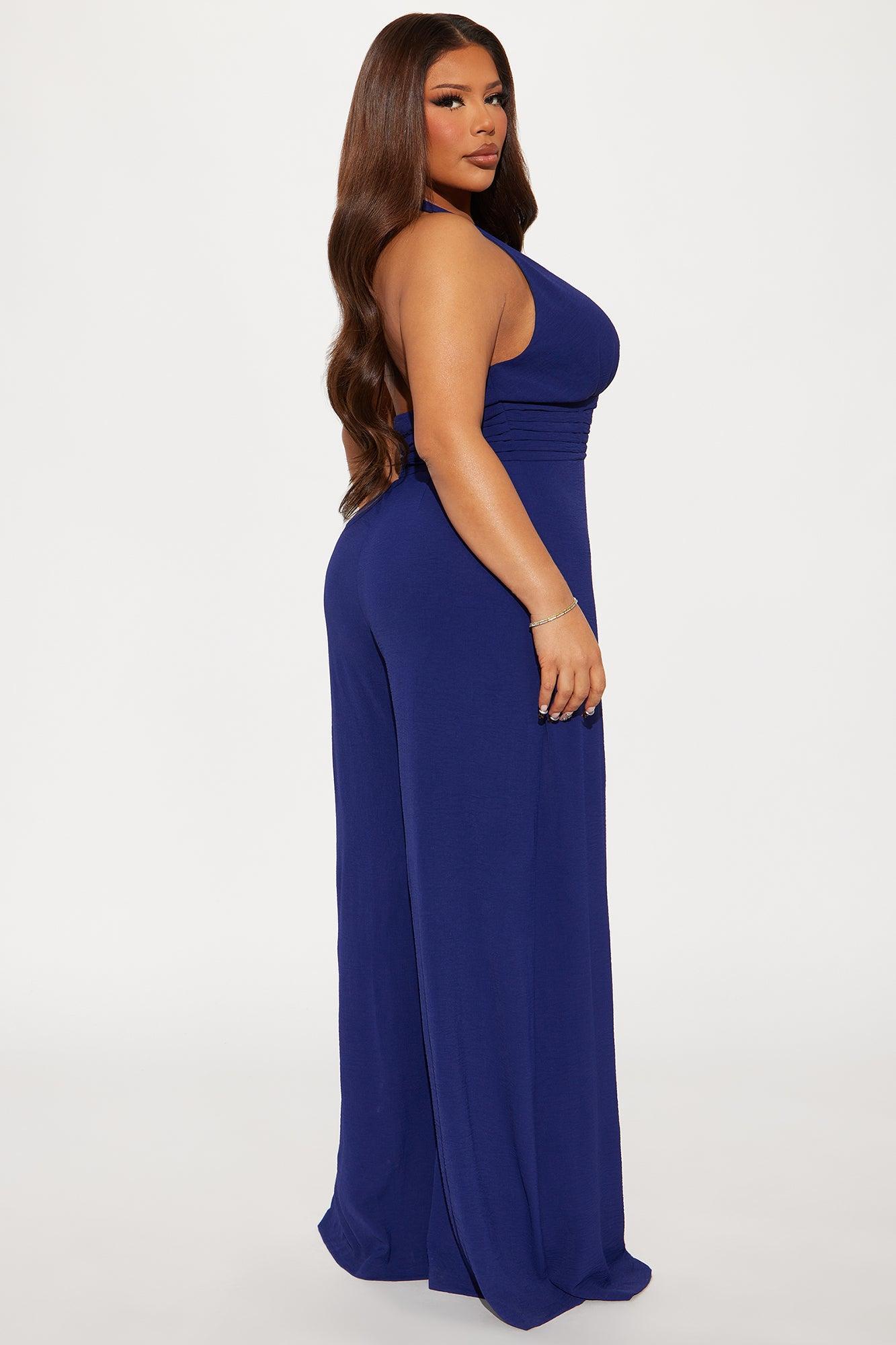 Light Up The Room  Jumpsuit - Navy Product Image