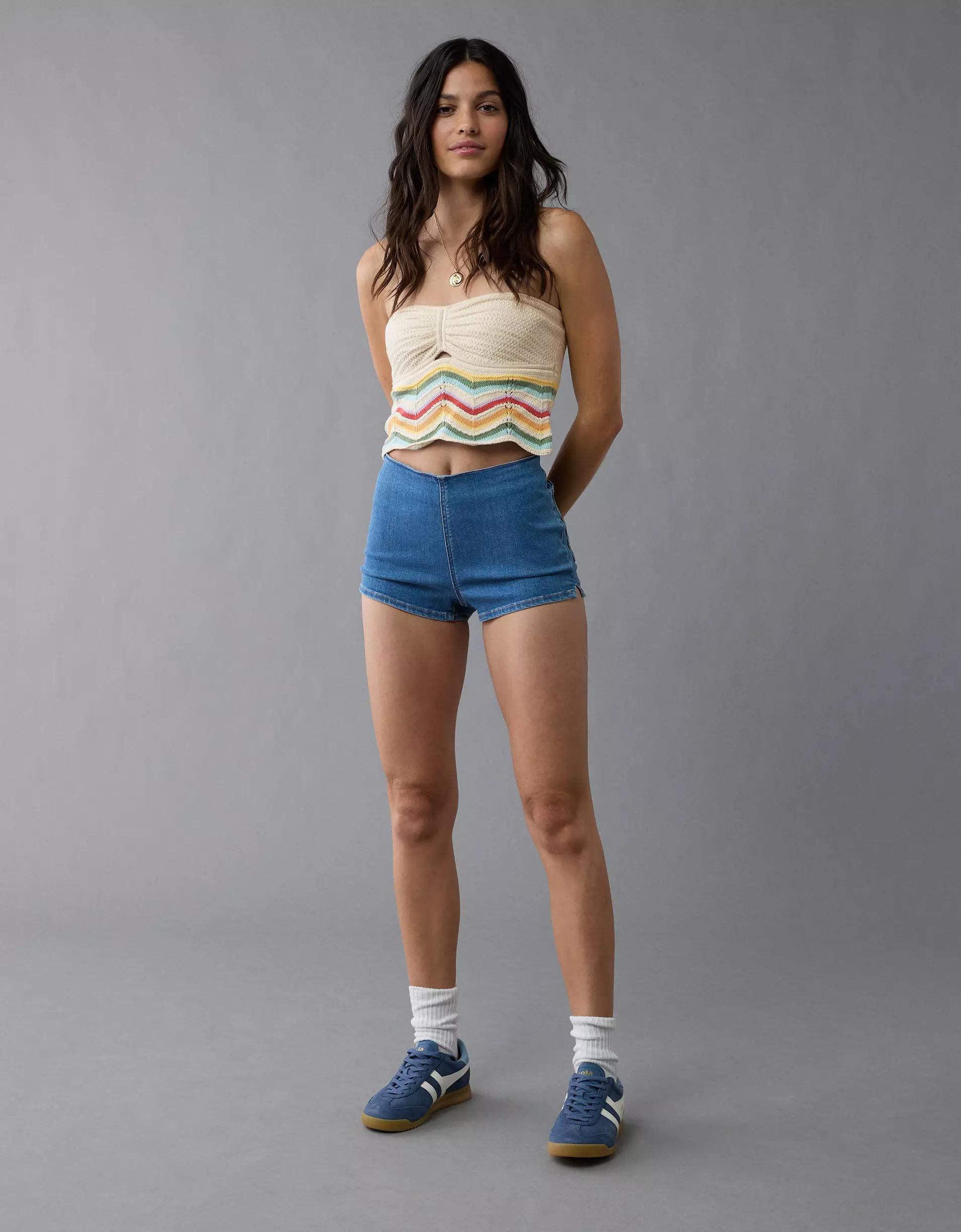 AE Pride Cropped Chevron Crochet Tube Top Product Image