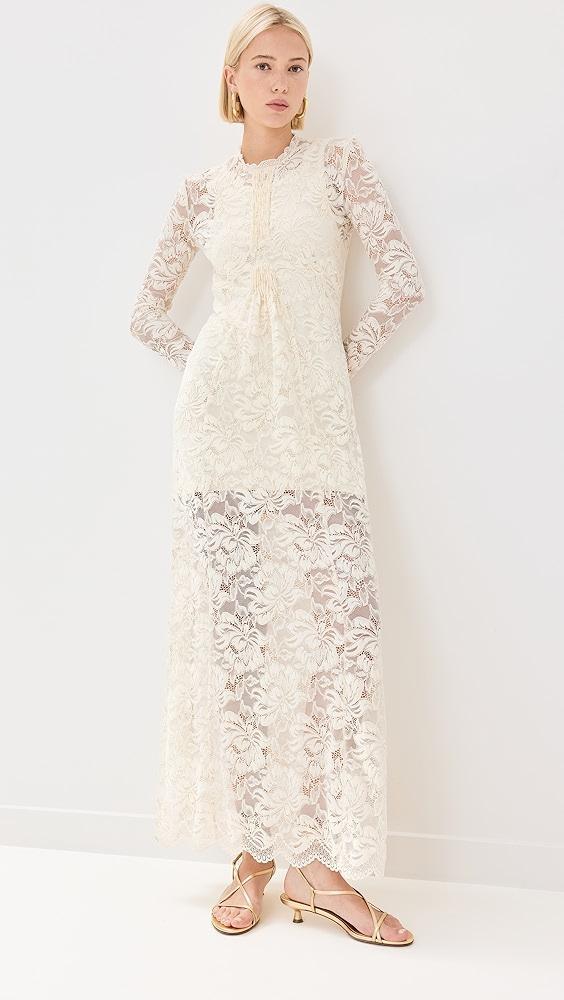 rabanne Long Dress in Lace | Shopbop Product Image