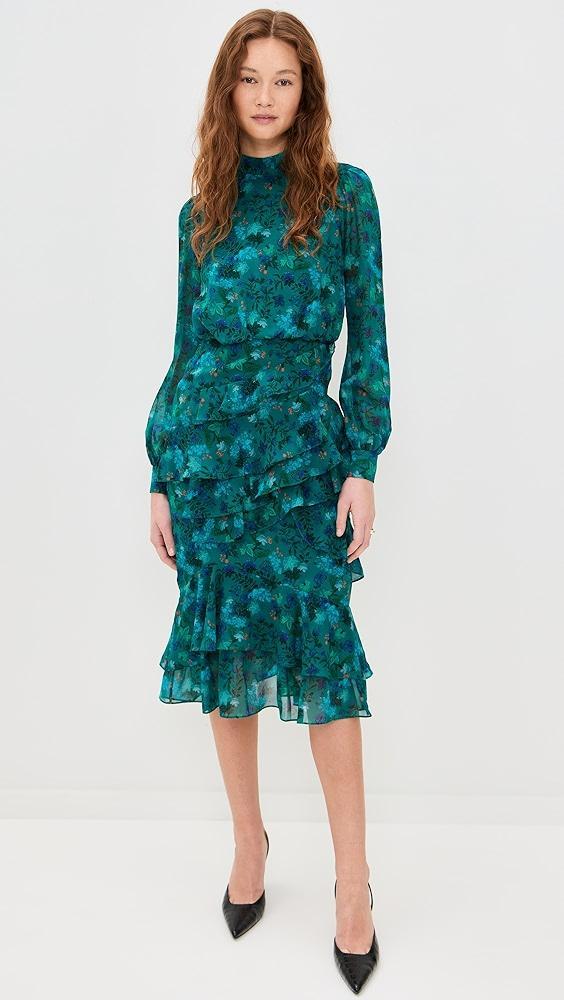 SALONI Isa Ruffle Dress | Shopbop Product Image