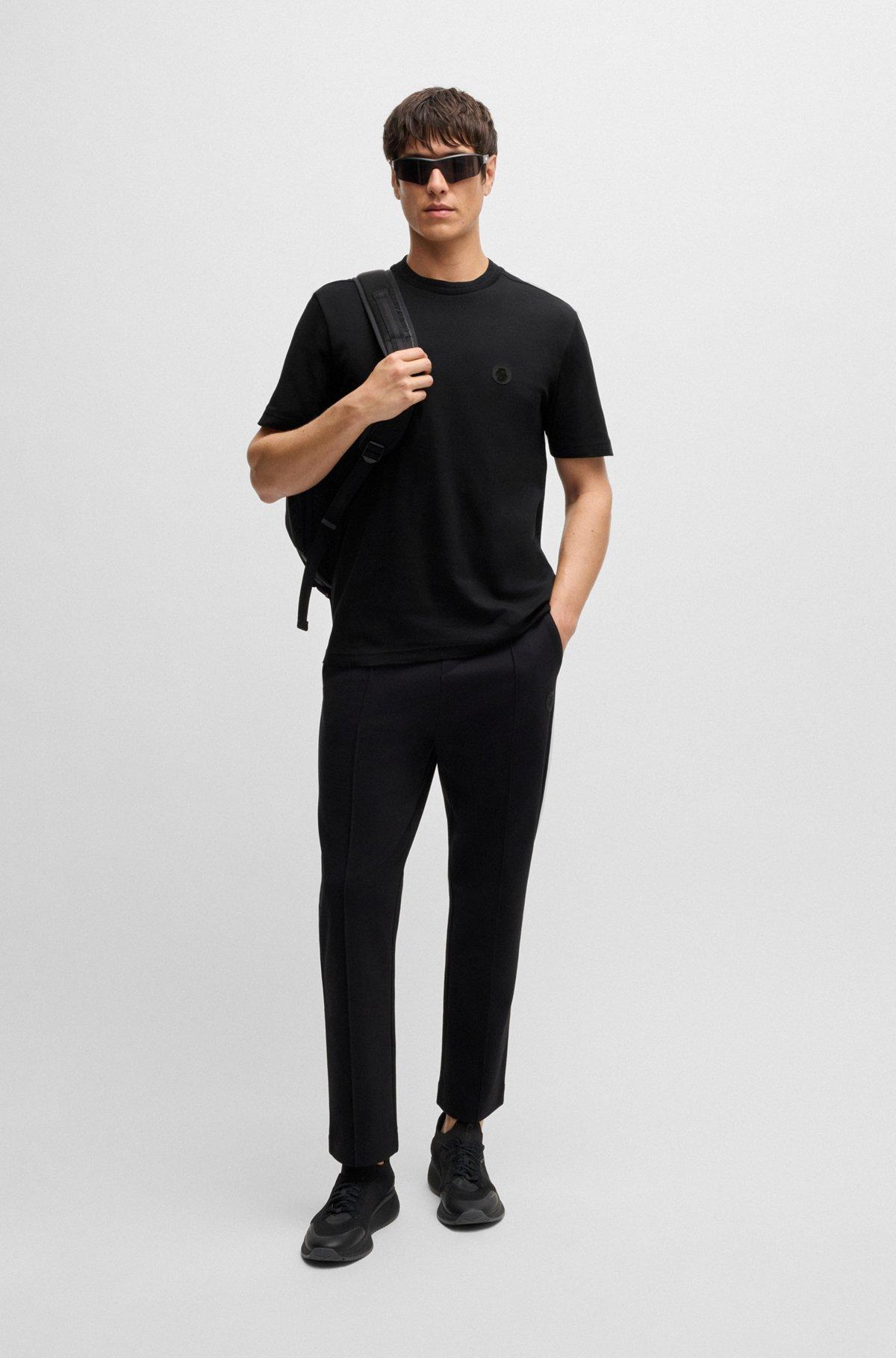 Thermo-regulating T-shirt in cotton with Double B monogram Product Image