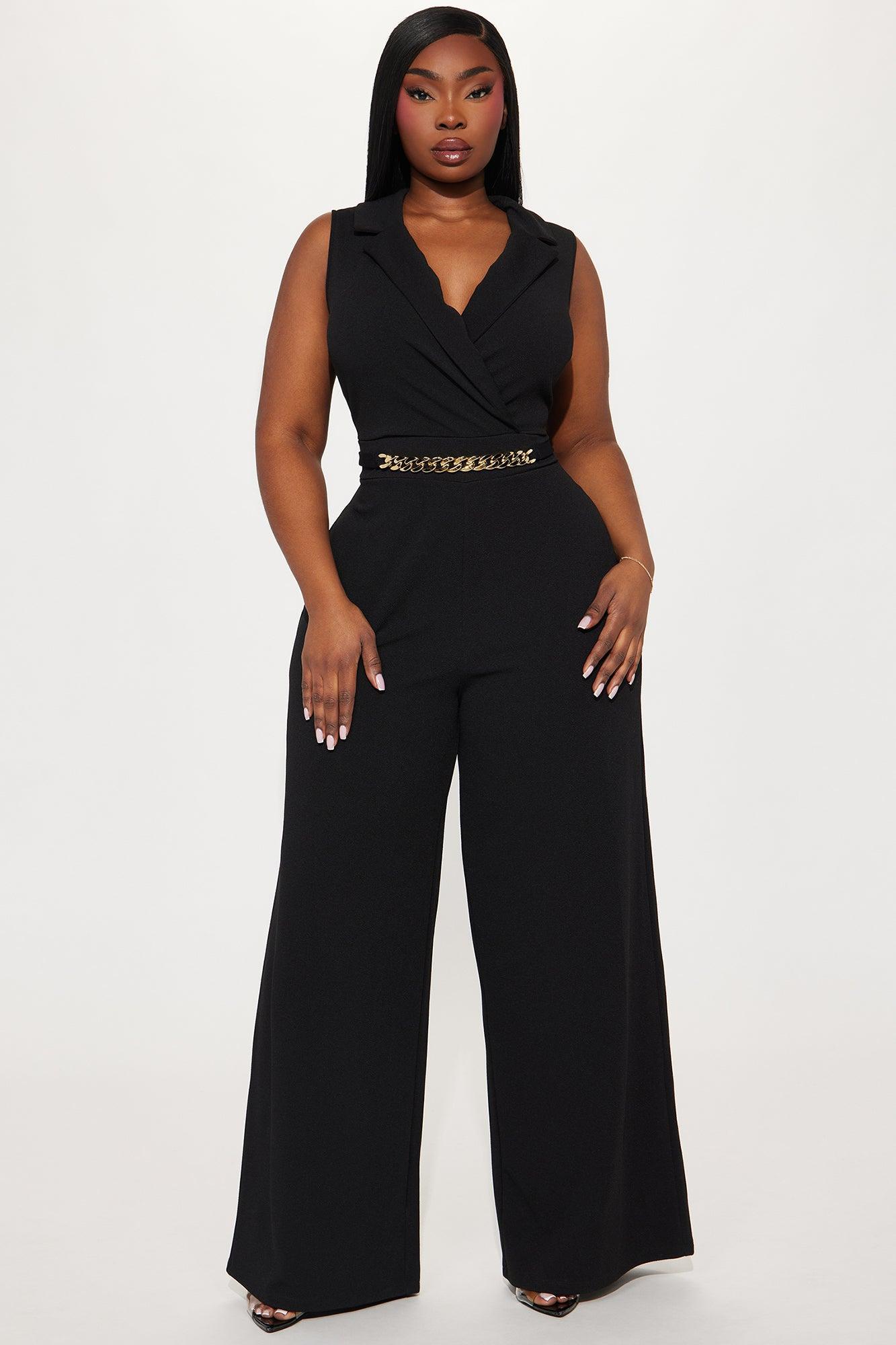 Chained To Your Love Jumpsuit - Black Product Image