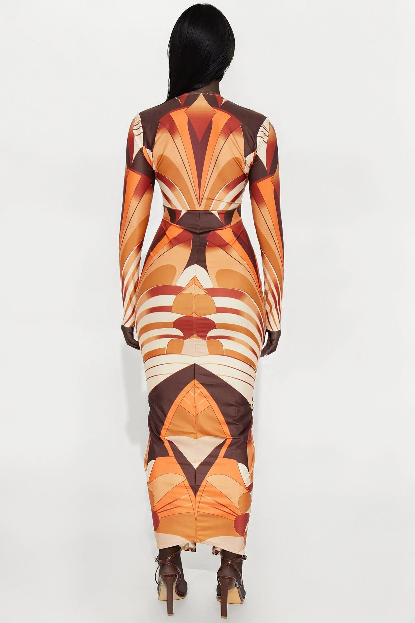 Camilla Maxi Dress - Brown/combo Product Image