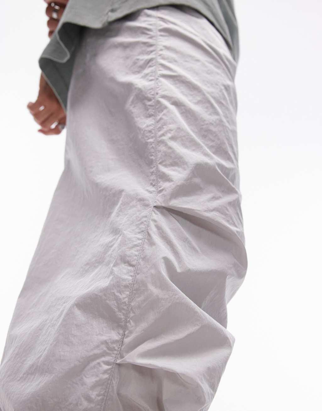 Topman loose pants in gray Product Image