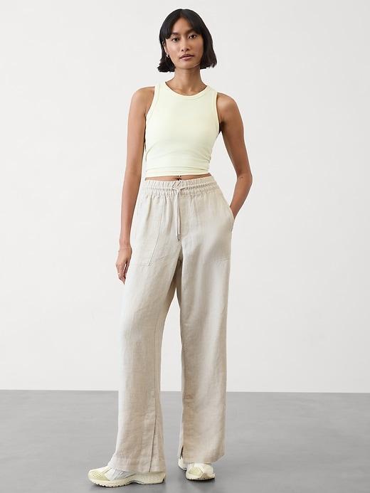 Retreat Linen High Rise Wide Leg Pant Product Image
