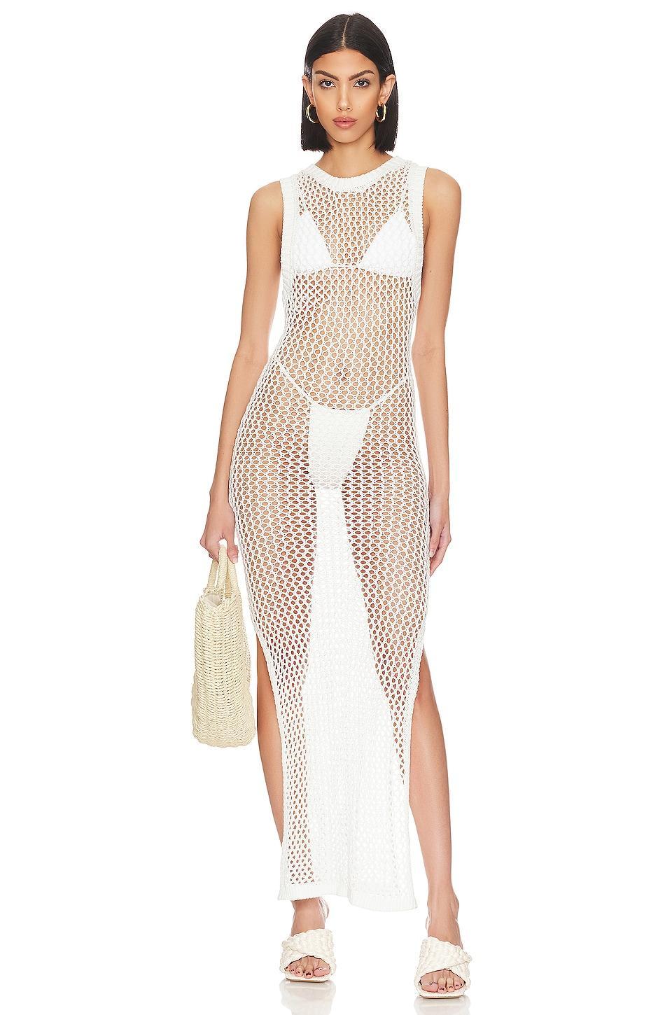 Womens Holly Net Cover-Up Midi-Dress Product Image