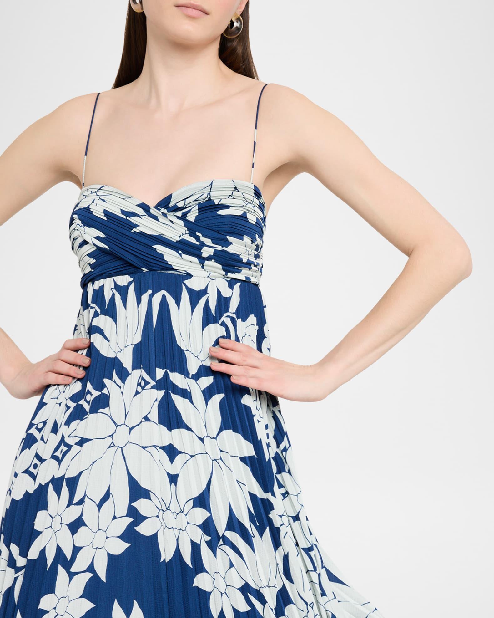 Avery Pleated Floral-Print Empire Maxi Dress Product Image