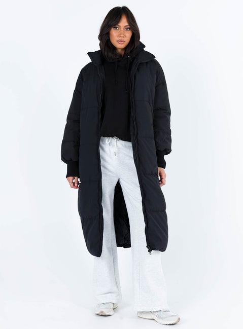 Abe Longline Puffer Jacket Black Product Image