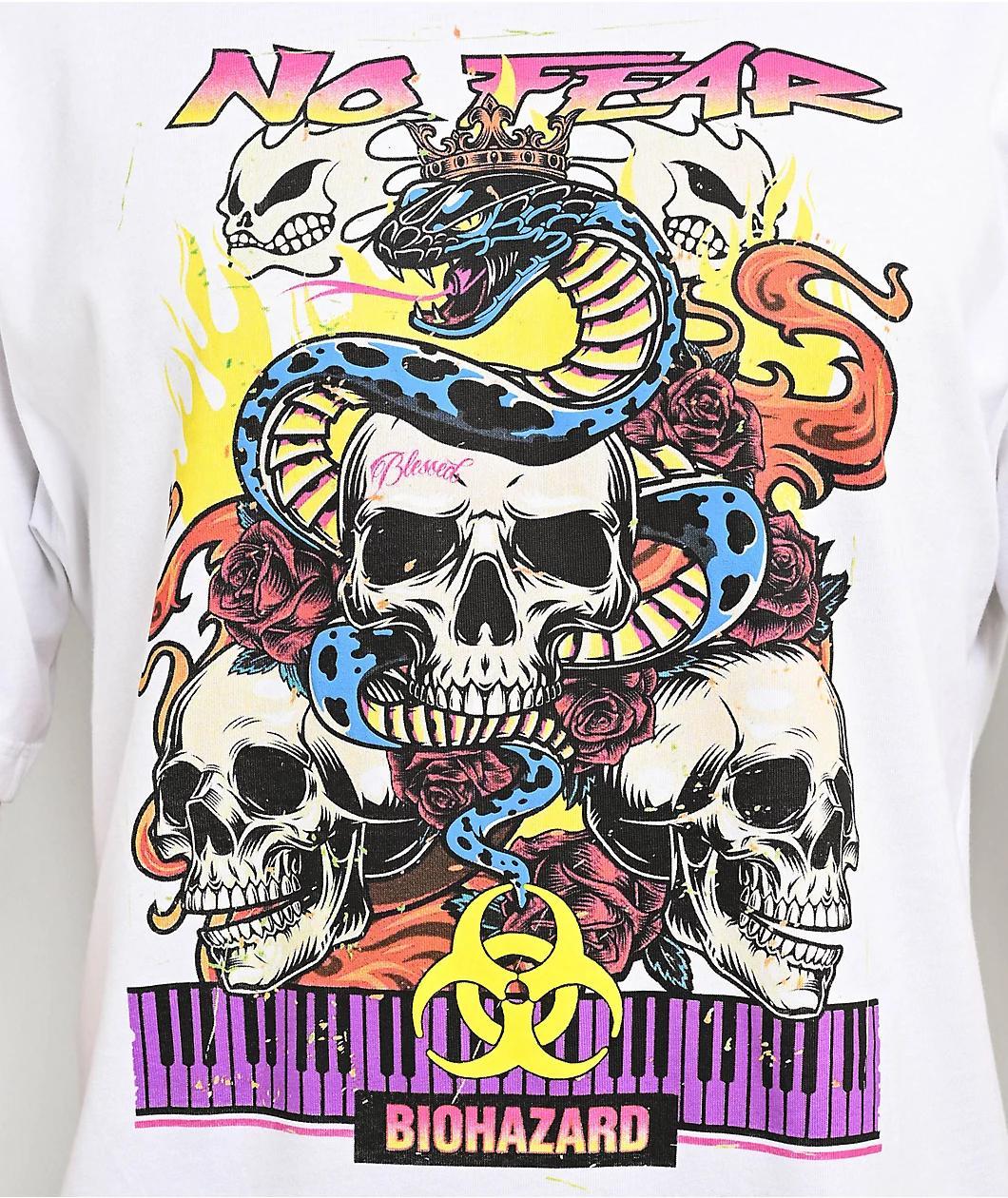 NO FEAR Biohazard White T-Shirt Product Image