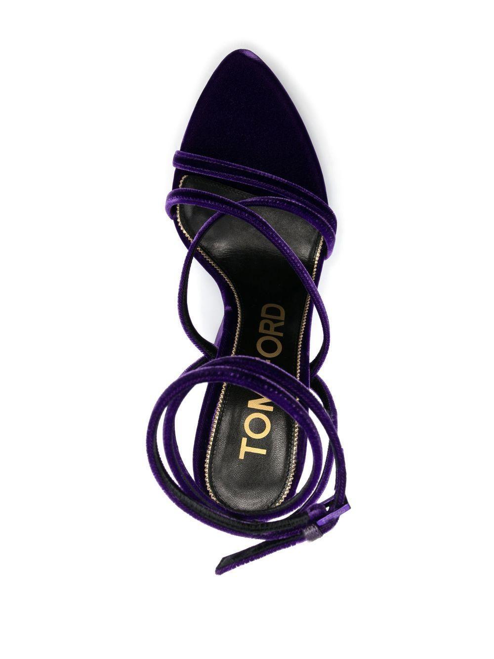 130mm wedge velvet sandals Product Image