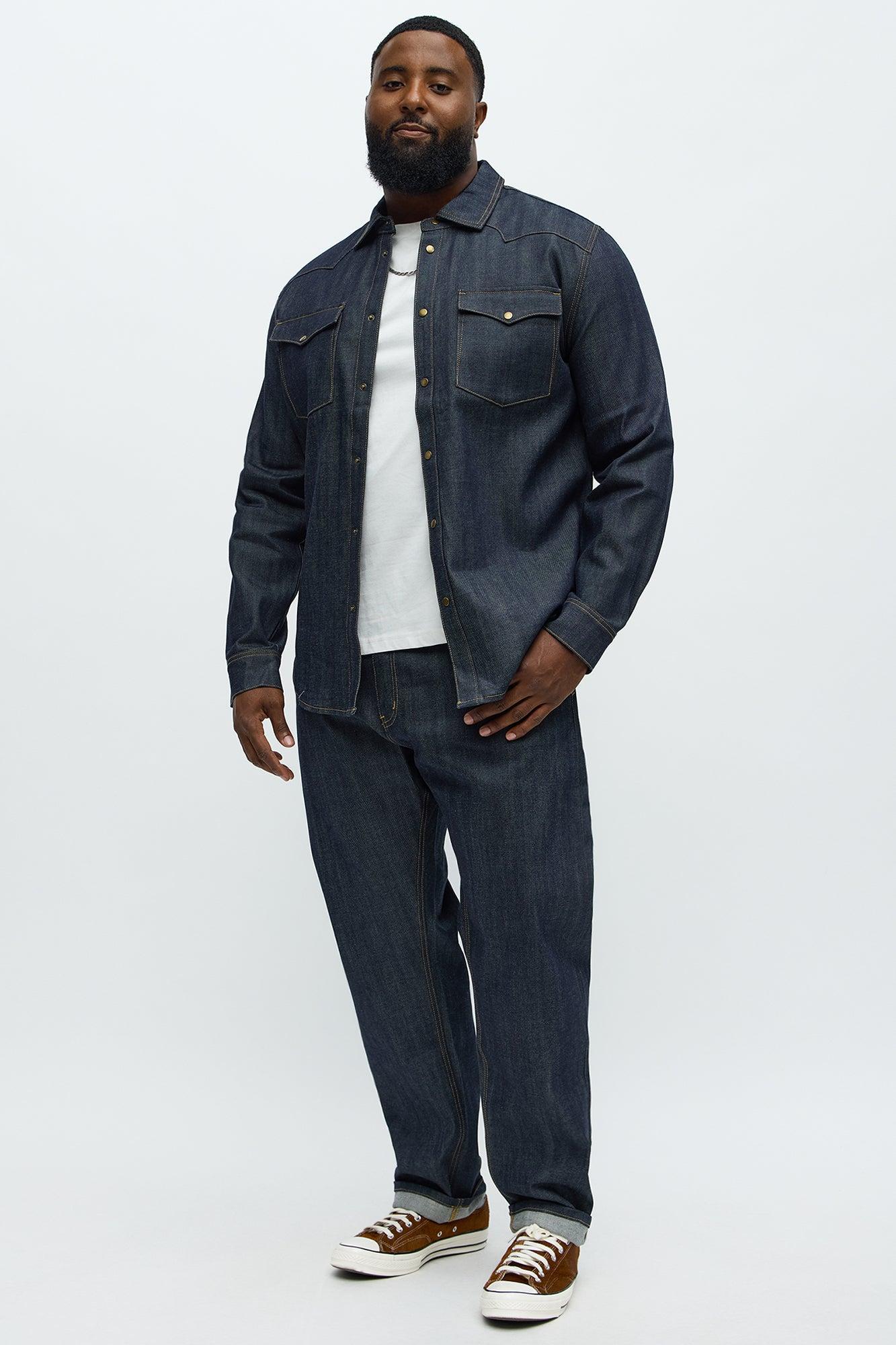 Raw Selvedge Western Denim Shirt - Indigo Product Image