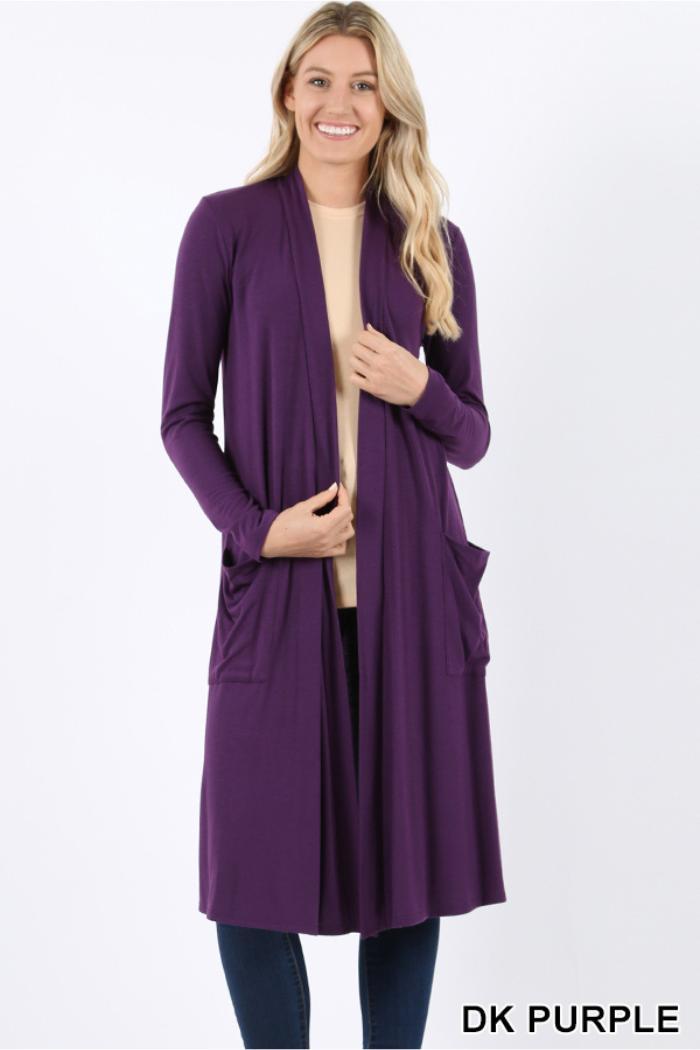 Slouchy pocket open cardigan Product Image